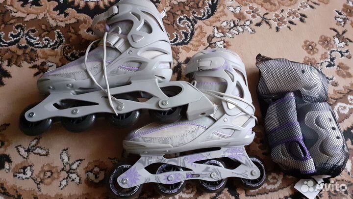 Роликовые коньки женские и защита