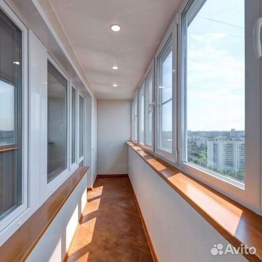 Остекление балкона 2900 на 1420 пластиковое