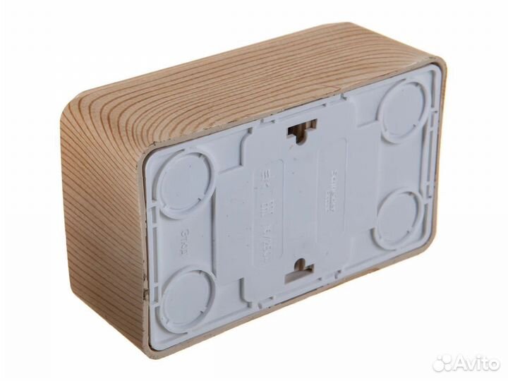 Розетка 2-я с з/к со шторками наружная Etude сосна