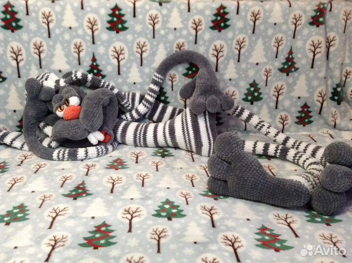 Интерьерные вязанные игрушки, игрушки-подушки