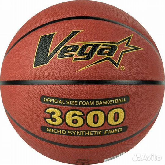 Мяч баск. vega 3600, OBU-718, fiba, р.7, синт.кожа