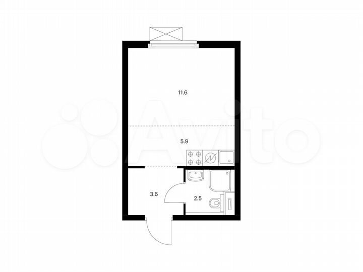 Квартира-студия, 23,6 м², 27/33 эт.