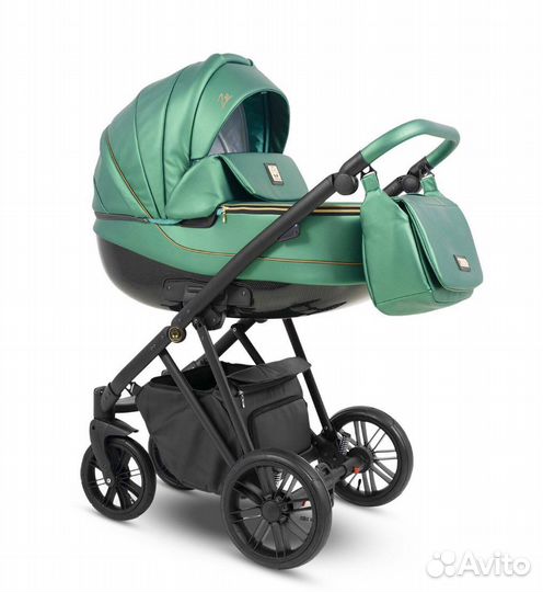 Коляска camarelo 2 в 1 зеленая