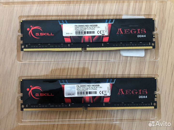 G.Skill Aegis F4-3000C16D 2x8 3000MHz
