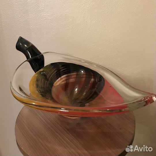 Ваза декоративная цветное стекло Финляндия