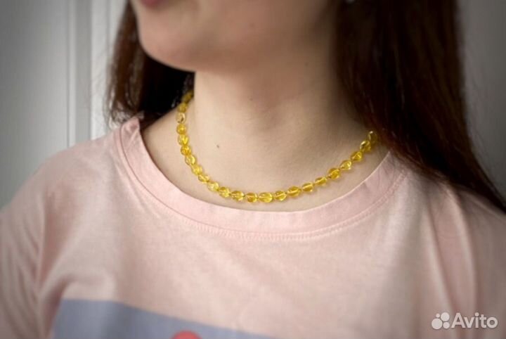 Лечебные янтарные бусы