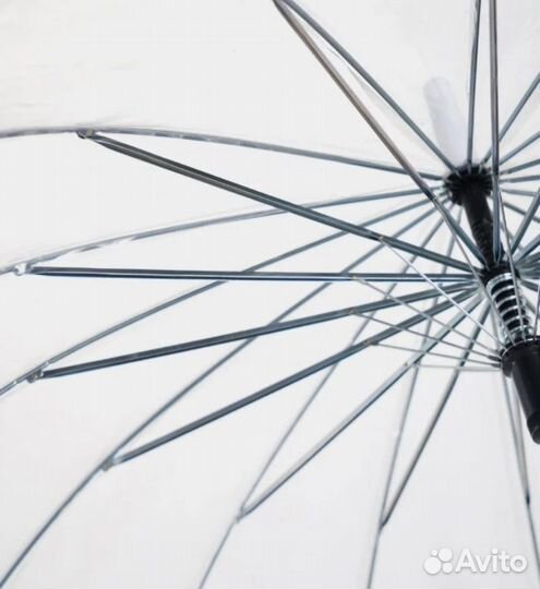 Зонт трость прозрачный