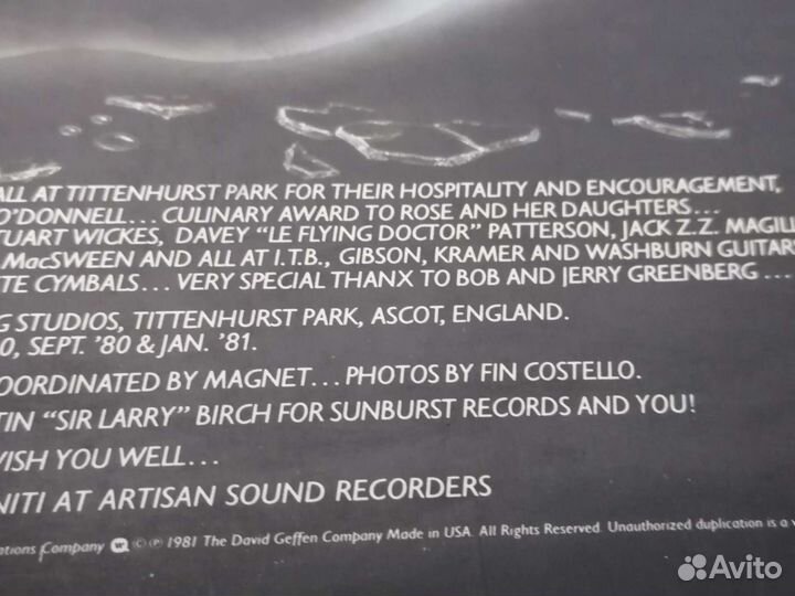 Whitesnake 1981 GHS 24167