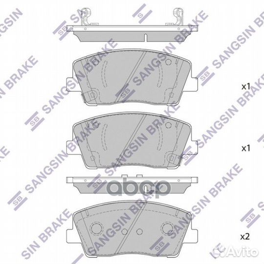 Колодки торм.диск.передн. Hi-Q KIA stinger (01