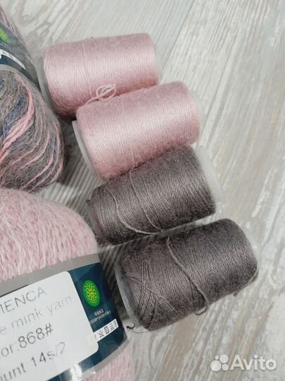 Пух норки 4 шт+доп нить 4 шт