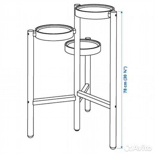 Икеа Satsumas 78 см подставка для горшков