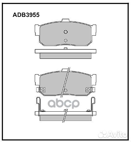 Колодки тормозные дисковые зад ADB3955 alli