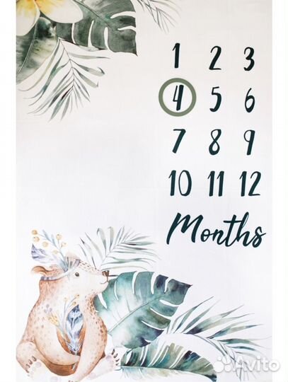 Плед для фотосессии «Тропический Мишка»