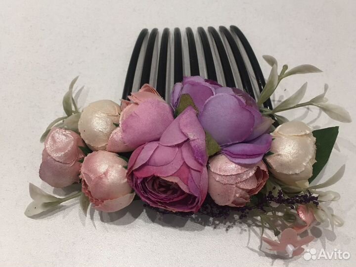 Новые Заколка-гребень и Заколка-брошь Цветы