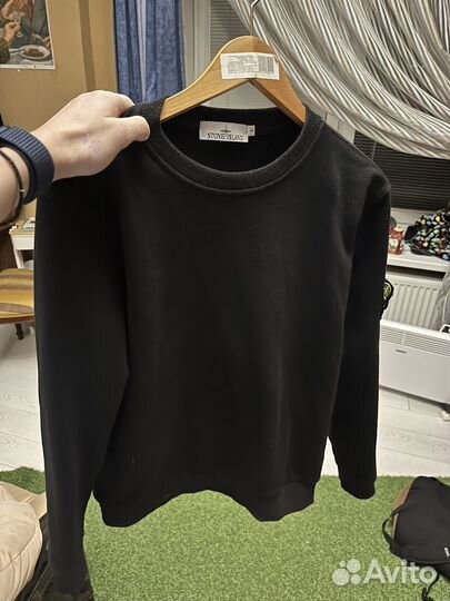 Stone island лонгслив черный