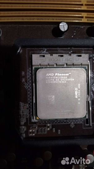 Материнская плата ам2 нерабочая+Феном Х3+кулер