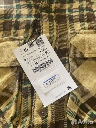 Новая рубашка Zara для мальчиков 128