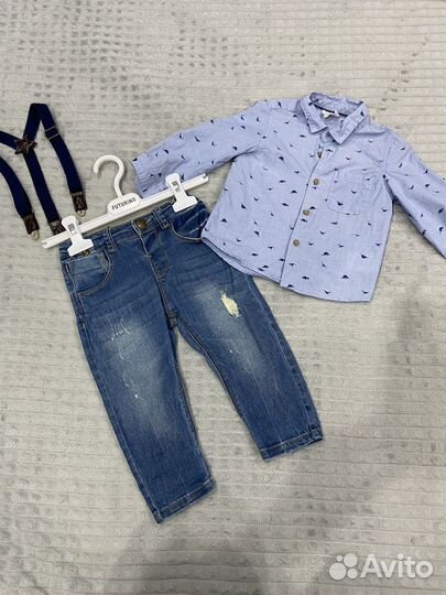 Джинсы с рубашкой