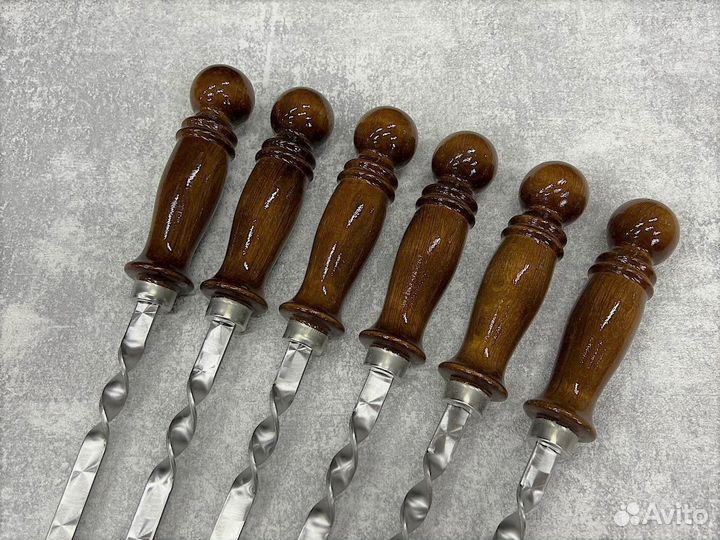 Шампур с деревянной ручкой