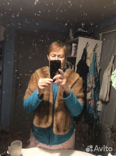 Меховая накидка женская норковая