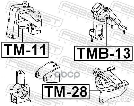 TMB-13 сайлентблок задней подушки двс Toyota C