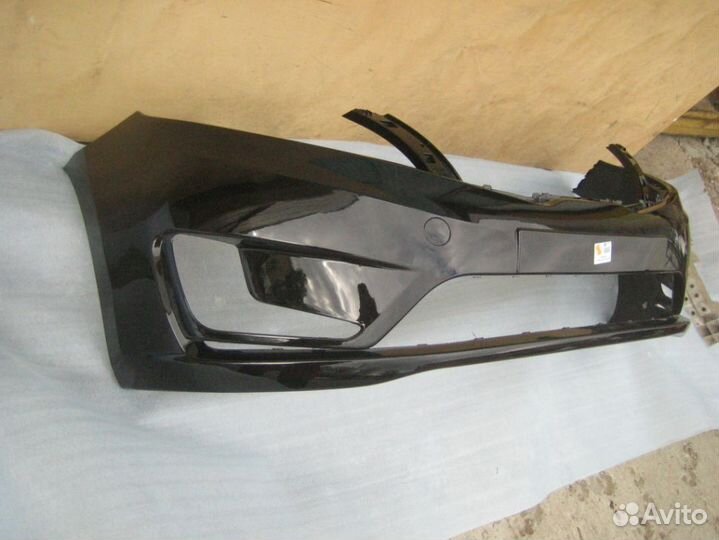 Бампер передний на Киа Рио черный MZH