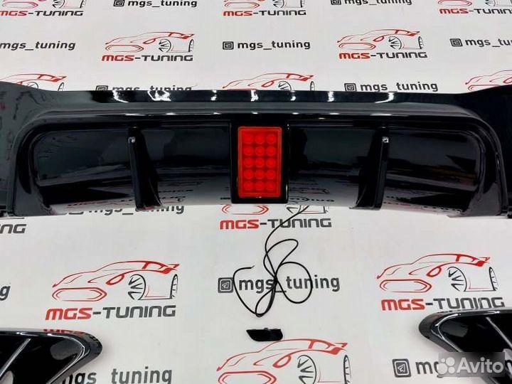 Диффузор и губа стиль B Мерседес S-class W222 рест