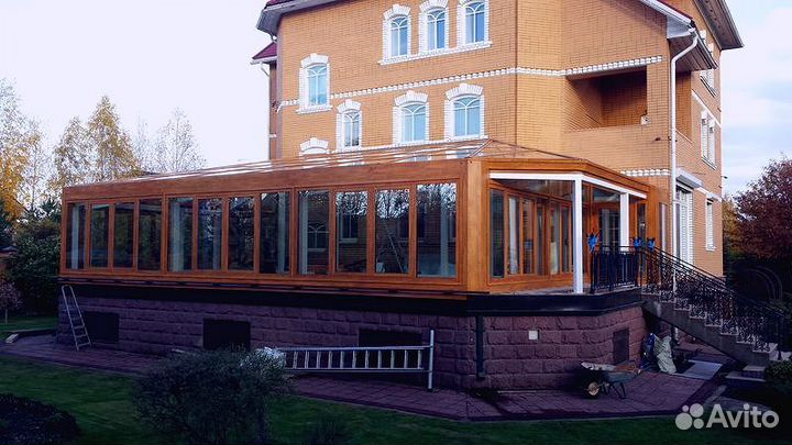 Безрамное остекление террасы