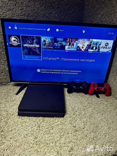 Sony playstation 4 slim 1 tb FIFA 23 + много игр
