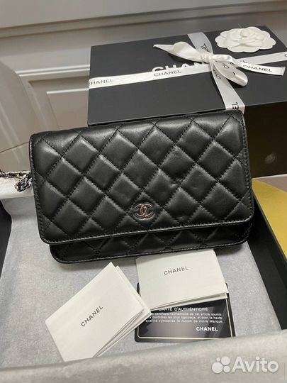 Клатч сумка chanel woc гладкий