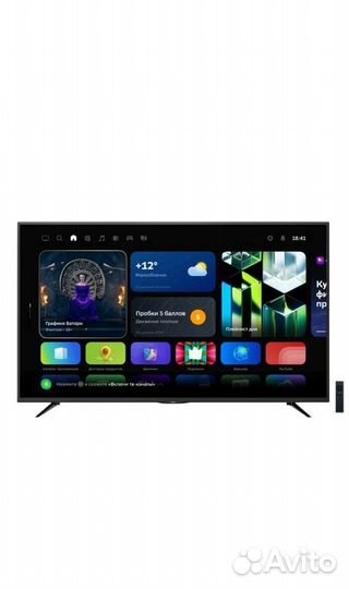 Sber Телевизор 55 4K Ultra HD, SMART TV, черный