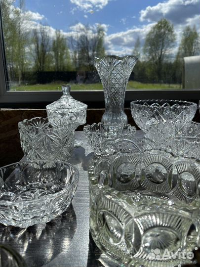 Хрустальные салатники вазы СССР
