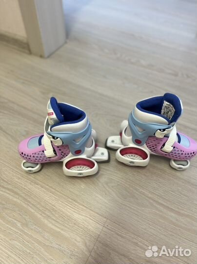 Ролики с двумя рядами колес раздвижные