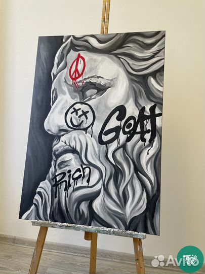 Картина по фотографии акрилом на холсте кастом