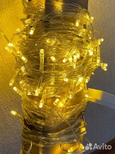 Гирлянда штора 3м на 2м теплый свет