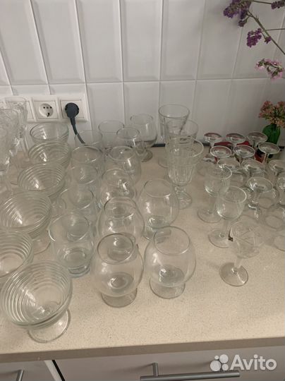 Стаканы бокалы стопки креманки