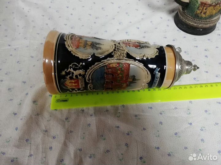 Изумительная коллекционная пивная кружка с крышкой