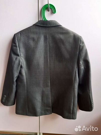 Пиджак школьный 128 серого цвета