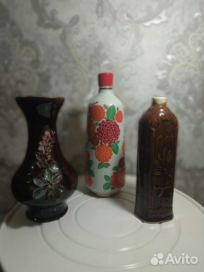 Керамика СССР, штоф, вазочки, ваза под фрукты