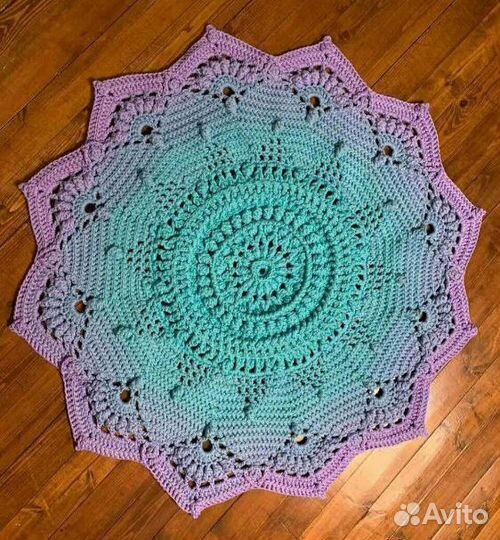 Коврики вязаные из полиэфирного шнура на заказ