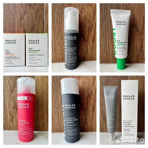 Paula’s Choice пилинги, бустеры, сыворотки и др