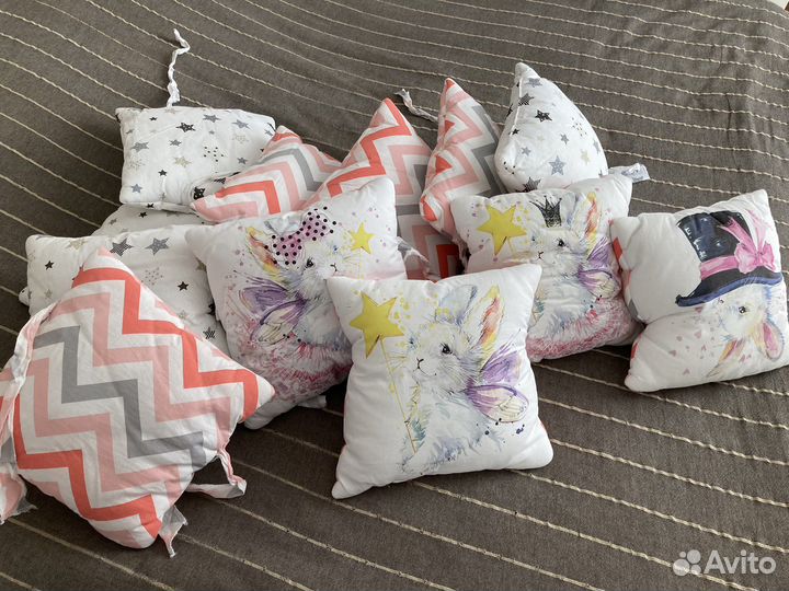 Бортики подушки в детскую кроватку