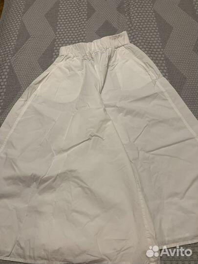 Юбка-брюки, хлопок, белые, 42, piombo