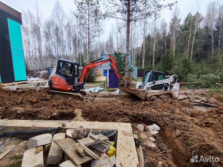 Аренда ямобура мини экскаватора bobcat погрузчик