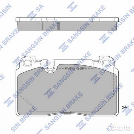 Sangsin brake SP1960 Колодки тормозные дисковые пе