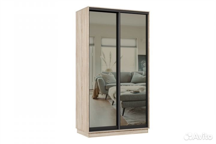 Шкаф купе Лайт мини 01 (01;01) Зеркало графит