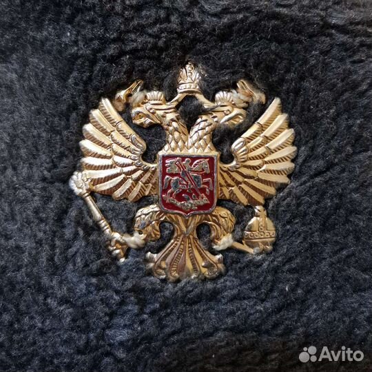 Шапка-ушанка с гербом России 56 размер
