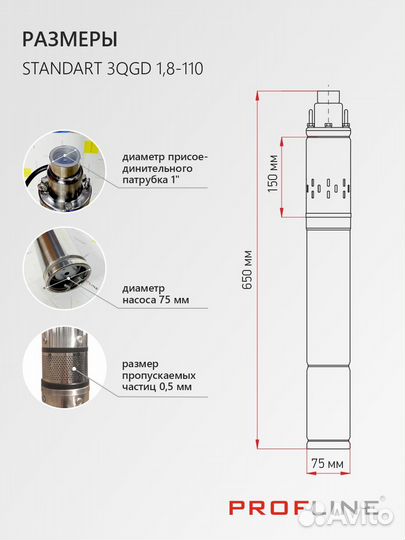 Насос винтовой profline standart-3QGD 1,8-110