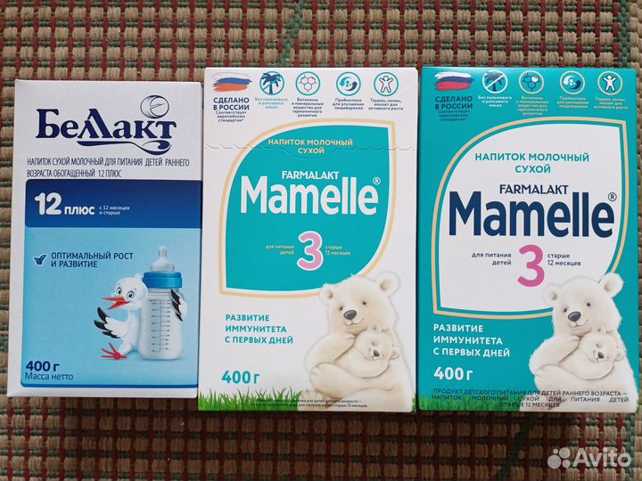 Детская молочная смесь Беллакт и Mamelle с года