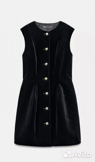 Бархатное платье zara